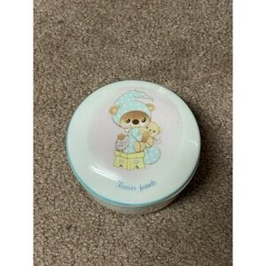 Sleepytime Bears‎ Trinket Box Porcelain Jewelry Wallace Berrie 1983 vtg